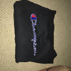 Black champion hoodie